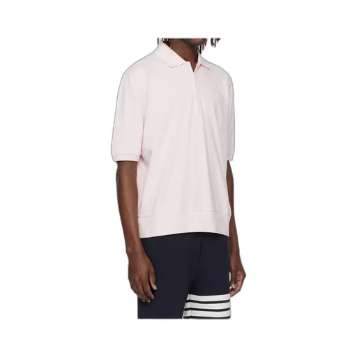 Thom Browne Ottoman 4-Bar Logo Patch Polo Shirt