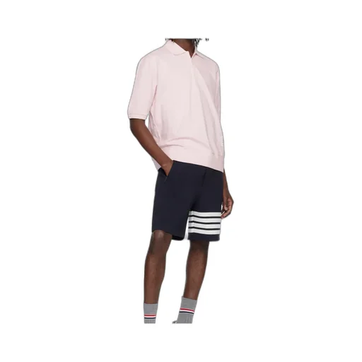 Thom Browne Ottoman 4-Bar Logo Patch Polo Shirt
