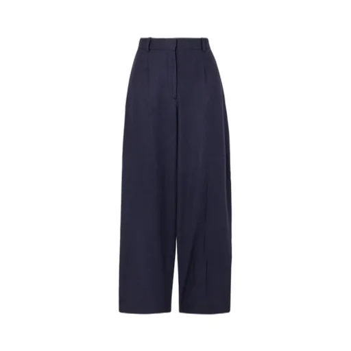 Pleated Wide-Leg Casual Pants