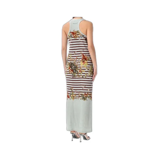 Jean Paul Gaultier Mariniere Grape Tank Long Dress
