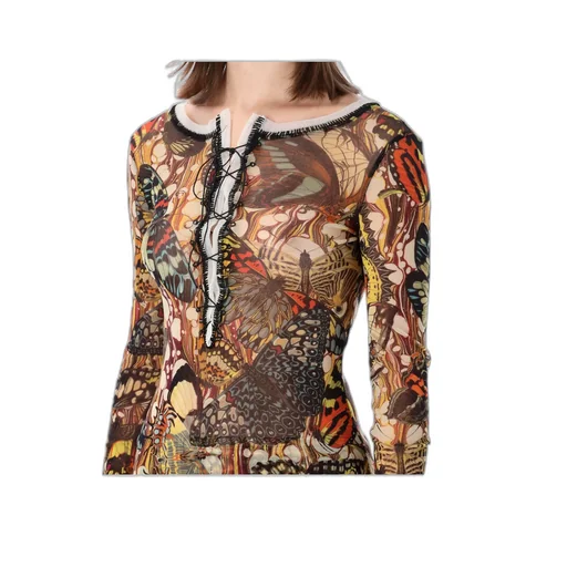 Butterfly Print Cover-Up