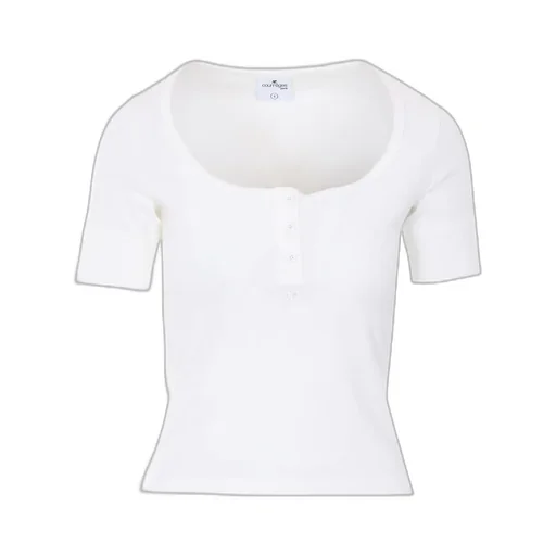 CourrÈGes Logo Embroidered Top