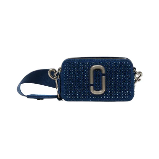 The Crystal Denim Snapshot Shoulder Bag