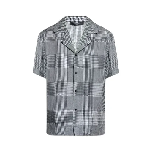 Balmain Houndstooth Short-Sleeve Shirt