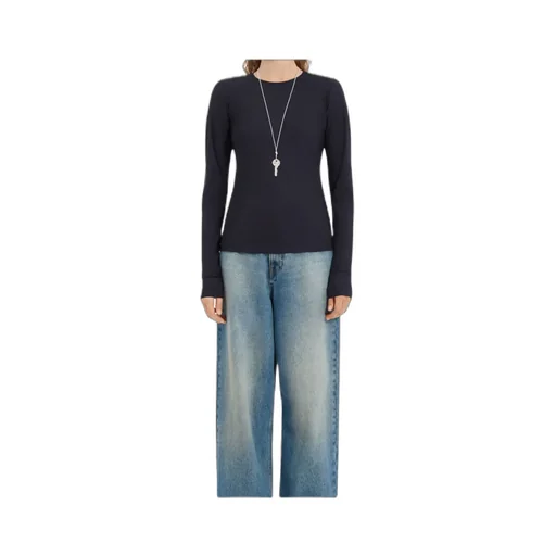 Mm6 Maison Margiela Long Sleeved Crewneck Top