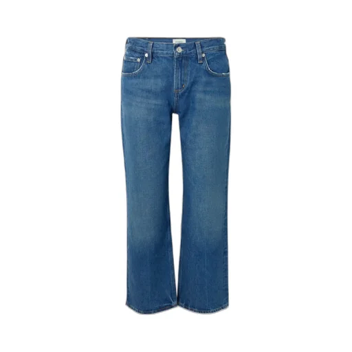 Faye Cropped Mid-Rise Straight-Leg Jeans