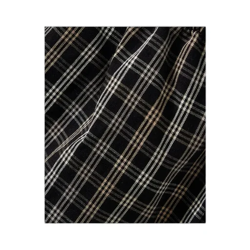 Plaid Wide-Leg Casual Pants