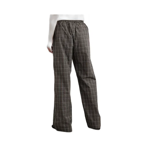 Plaid Wide-Leg Casual Pants