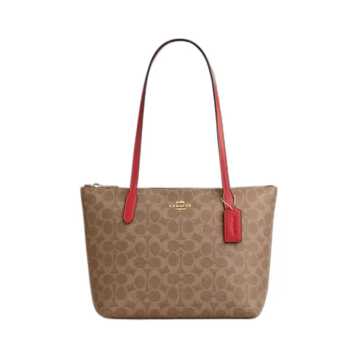 Fiona Classic Signature Zipper Tote Bag