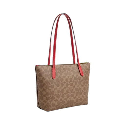 Fiona Classic Signature Zipper Tote Bag