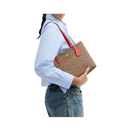 Fiona Classic Signature Zipper Tote Bag