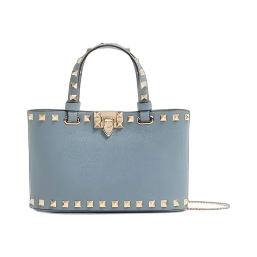 Rockstud Mini Shopping Bag In Grainy Calfskin