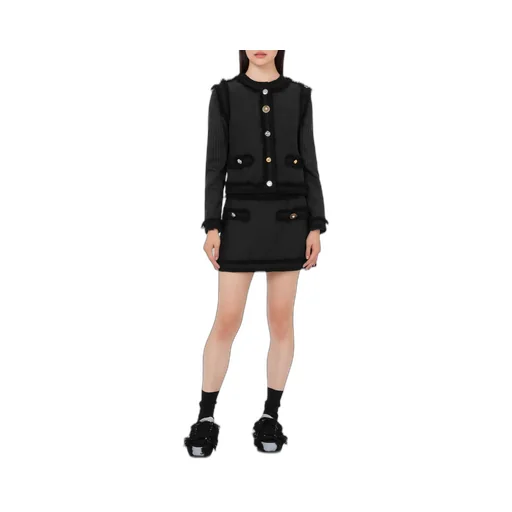 Coarse Wool Half-Length Skirt