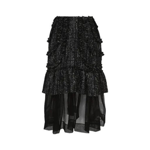 Simone Rocha Multi Frill Patchwork Fray Skirt