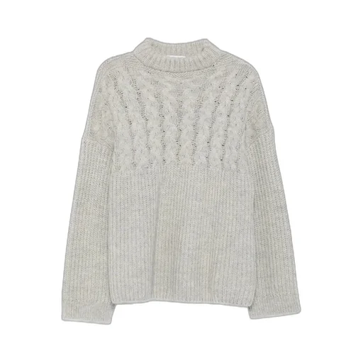 Cable-Knit Crew-Neck Sweater