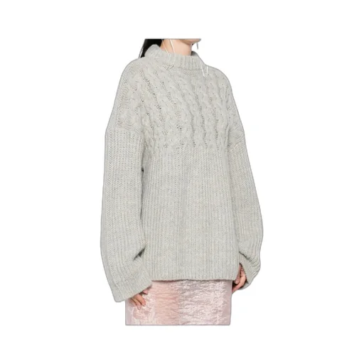 Cable-Knit Crew-Neck Sweater