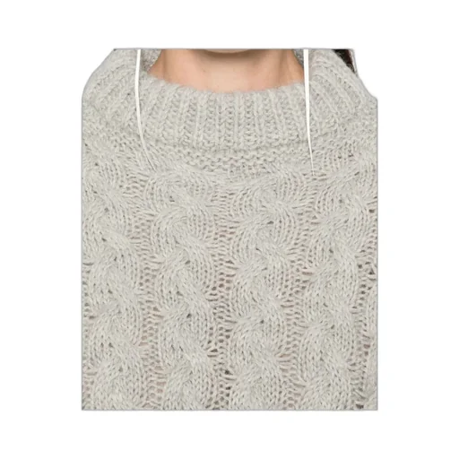 Cable-Knit Crew-Neck Sweater
