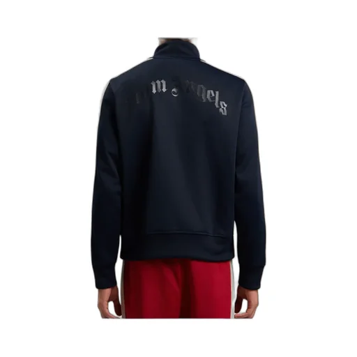 Curved-Logo Zip-Up Sweatshirt