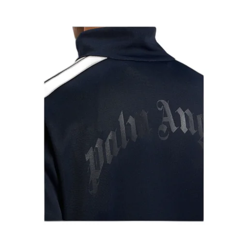 Curved-Logo Zip-Up Sweatshirt
