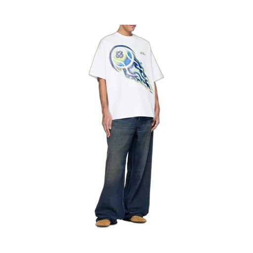 Casablanca Flaming Tennis Ball Oversized T-Shirt