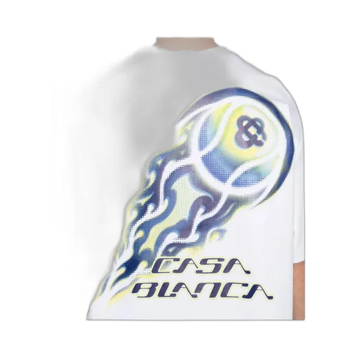 Casablanca Flaming Tennis Ball Oversized T-Shirt