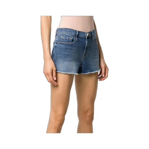 Mid-Waist Denim Shorts