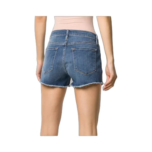 Mid-Waist Denim Shorts