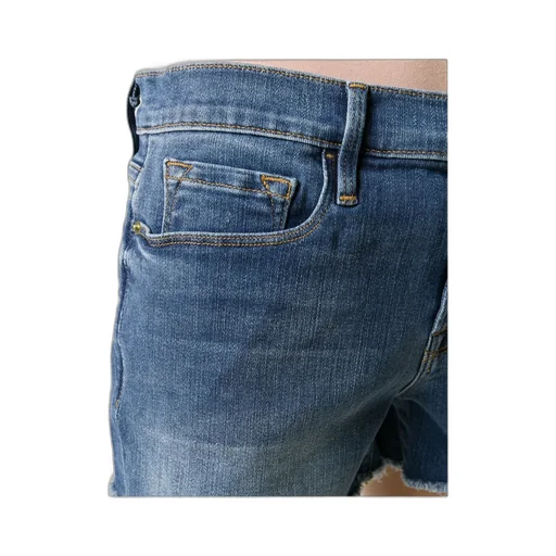 Mid-Waist Denim Shorts