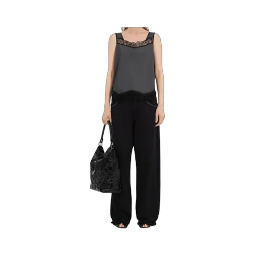 Mm6 Maison Margiela Mirrored Lace Slip Top