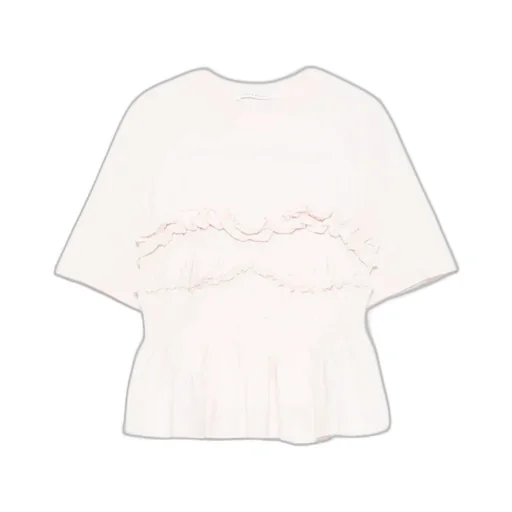 Cecilie Bahnsen Smocked Peplum T-Shirt