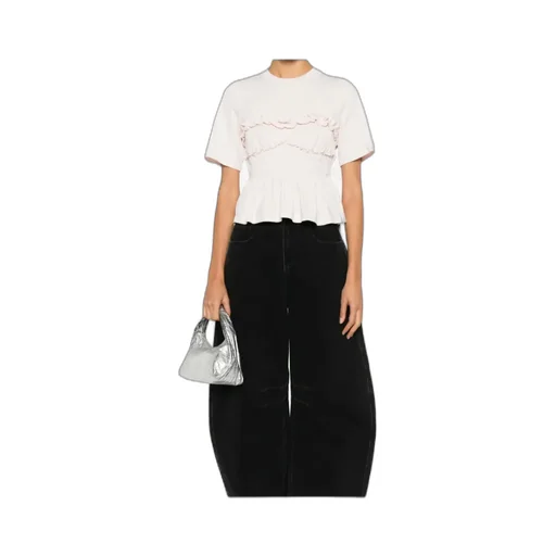 Cecilie Bahnsen Smocked Peplum T-Shirt