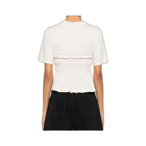 Cecilie Bahnsen Smocked Peplum T-Shirt