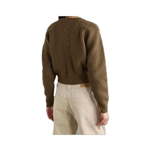 Obrero Cropped Cable-Knit Merino Wool Sweater