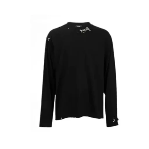 Piercing-Detail Longsleeve T-Shirt