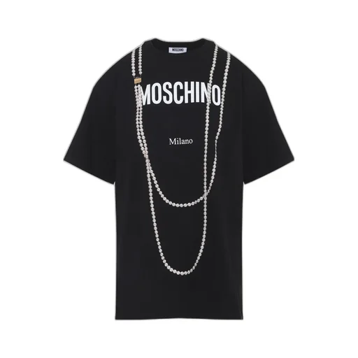 Moschino Logo Printed Crewneck T-Shirt