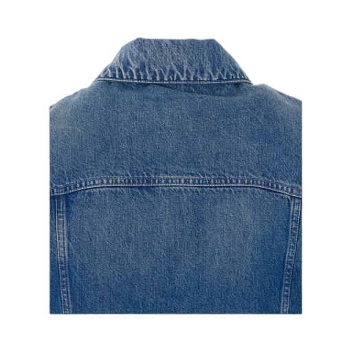 Single-Breasted Denim Vest