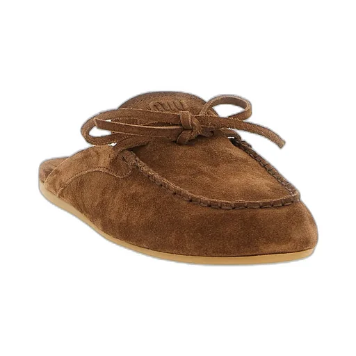 Miu Miu Logo-Detailed Slip-On Mules
