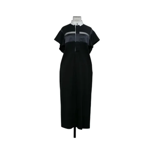 Polo-Collar Midi Dress