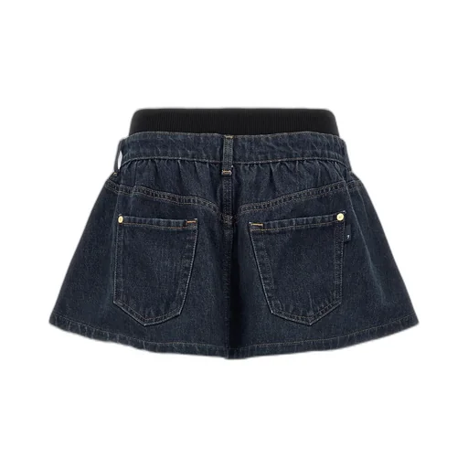 Five-Pocket Mini Denim Skirt