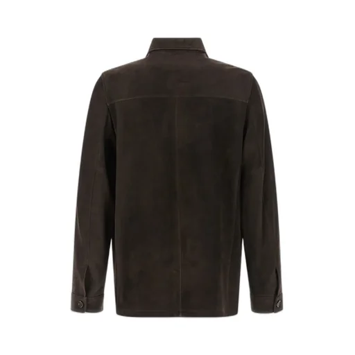 Moorer Klaus Leather Overshirt