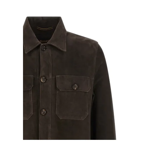 Moorer Klaus Leather Overshirt