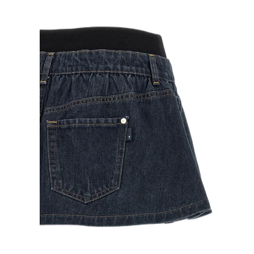 Five-Pocket Mini Denim Skirt
