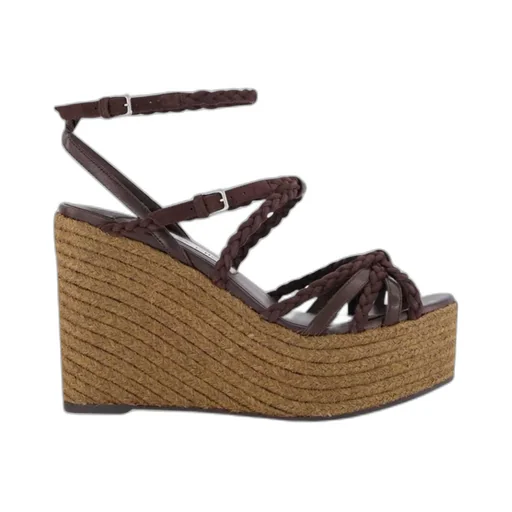 Nyra Leather Wedge Sandals