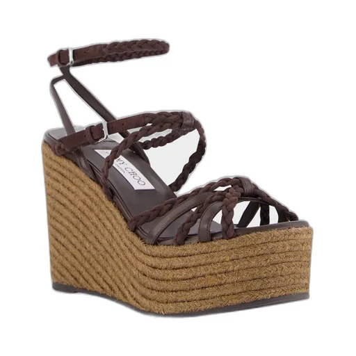Nyra Leather Wedge Sandals