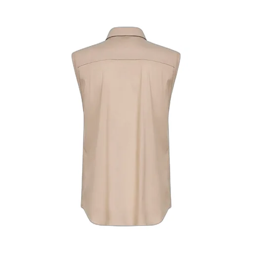 Brunello Cucinelli Sleeveless Curved Hem Shirt