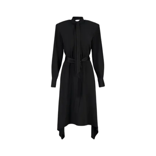 Stella Mccartney Asymmetric Tie Neck Midi Dress