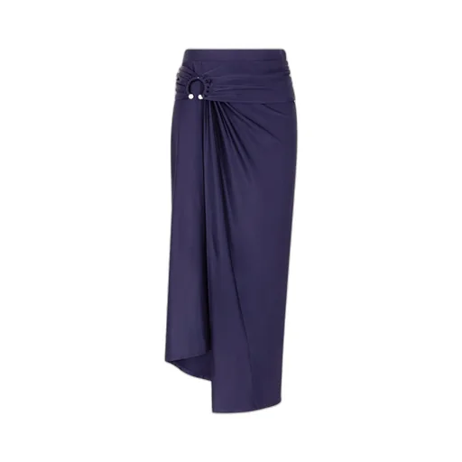 Rabanne Midi Piercing Jersey Skirt