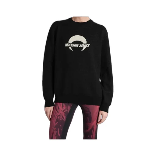 Marine Serre Logo Intarsia Crewneck Knitted Jumper