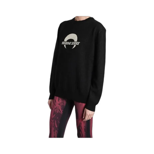 Marine Serre Logo Intarsia Crewneck Knitted Jumper