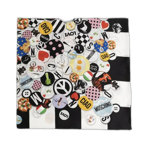 Moschino Printed Satin Scarf